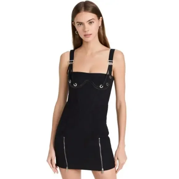 Dion Lee FAN LACE ZIP MINI DRESS